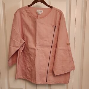 Liz Claiborne Pink Linen Blend Jacket